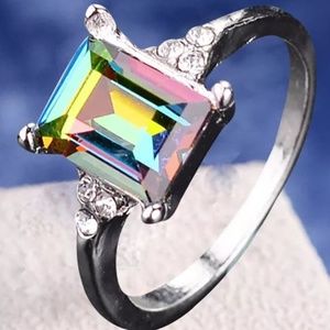 Ring - Mystic Rainbows Simulated Mystic Topaz